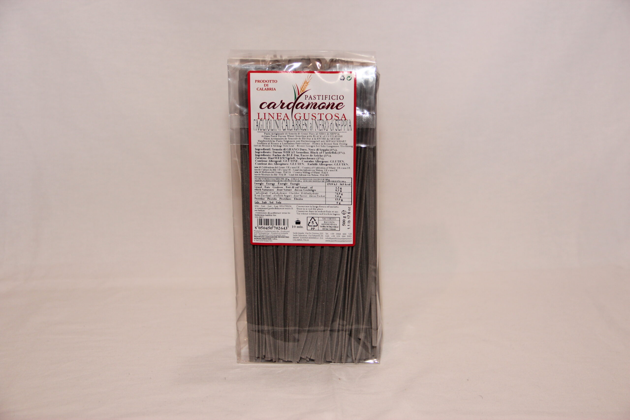 Tagliolini Calabresi a nero di seppia